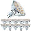 EACLL Lampadine LED GU5.3 MR16 6W Equivalente Alogena 50W, Pacco da 10, 450lm 2700K Luce Bianca Calda, Faretti AC/DC12V senza Sfarfallio, Angolo a Fascio 120° Spot, Non dimmerabile Lampade Riflettore