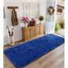 MARATIP Tappeto soffice per soggiorno, di grandi dimensioni, moderno, per soggiorno, ragazze, morbido e soffice, per camera da letto (blu navy, 80 x 150 cm)