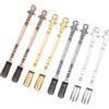 WiYould 8 pezzi Micro Scoop Metallo Mini Sale Cucchiaio Glitter Cucchiaio Cucchiaio Spugna per Laboratorio Campionamento Cucchiaio (H)