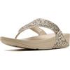 Fitflop LULU Sandali da donna con glitter multi-tono, platino/argento, 40, Platino Argento, 43 EU