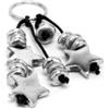 Vestopazzo Portachiavi con cuori e dischi. Realizzato a mano in alluminio 100% riciclato.Nickel tested AL06025