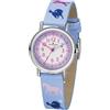 Atrium Orologio da polso per bambini, analogico, al quarzo, extra chiaro, con cinturino in pelle sintetica, cavalli, lilla, A47-12, lilla., Classico