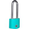 Yale Lucchetto in alluminio con arco lungo YE3B/38/156/1/TE verde acqua, corpo 38mm, 3 chiavi