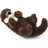 Uni-Toys Eco-Line - Galleggiante per schiena lontra in materiale riciclato al 100%, lunghezza 26 cm, peluche