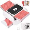 SIUHEN Mescolatore Carte da Gioco Mischia Automatico + Carte Poker Mescola Card Shuffler Professionale per 1-2 Deck Manuale e Automatic Mixer Machine per Uno Skip-Bo Blackjack 2600mAh Ricaricabile USB-C