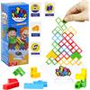 ICEPAPA, Tetra tower, Tetris tower gioco per adulti e bambini, giochi educativi montessori, Perfetto per Bomboniere per feste