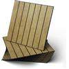 WADILE Pannelli Murali Autoadesivi Effetto Legno 30×30 cm - Pannelli Decorativi in PVC Fonoassorbenti per Pareti di Soggiorno e Camera da Letto, Confezione da 10, Rovere Chiaro