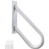 YEOOE Corrimano per gradini da esterno, ringhiere per 1-2 gradini, corrimano a U con finitura rivestita di potenza, corrimano per scale, per garage, veranda, cortile e giardino (46cm, bianco)