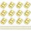 PATIKIL Chiusura a Scatto a Leva 1 x 0.8, 12pz Chiusure a Scatto in Metallo, Rettangolari, Stile Retrò, per Decorazione Portagioie, Valigetta, Cassetta Attrezzi, Colore Oro