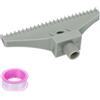 QUARKZMAN Ugello Vento Soffiante Maschio Bspt1/4, Ugello Orifizio Ugello Aria Piatta Ugello Getto Aria Abs Nastro Ptfe per Accessori per Macchine Aria Compressa (110 mm/4,3 Grigio)