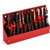 CASOMAN Organizer per pinze, organizer per pinze, nero/rosso, 14 slot per pinze, tenere le pinze organizzate nel cassetto degli attrezzi