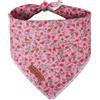 Unique Style Paws Sciarpa Estiva Triangolare per Cani - per Ragazzi e Ragazze, Rosa, Fragola - Tessuto Resistente di Alta Qualità - per Cani e Gatti, Taglia L