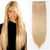 SEGO Extension clip per capelli ricci, con clip per capelli a clip, 8 pezzi, extension per capelli, clip di estensione per capelli, 58 cm, biondo scuro