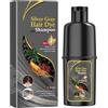 Wootapson Instant Hair Dye Shampoo 3 in 1, Shampoo Colorante Tinta a lunga Durata, per Capelli per Donna Uomo, Colore Naturale, Morbido e Liscio, Copre Efficacemente i Capelli Grigi-Silver Gray