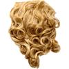 WIG ME UP - Toupet- Clip nelle estensione dei capelli 7 pezzi, 3/4 di Parrucca Mix di Biondo oro e Biondo Chiaro 50 cm Ricci Ondulati H9503-611B
