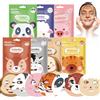 Gubuyi Maschera Viso Animali, Set Maschere Bellezza, Maschera Idratante Viso Bambina Nutriente, Regalo Ragazza o Donna per la Cura Quotidiana della Pelle, Lenitive, Idratanti-7 Pezzi