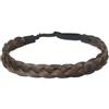 BOBIYA 3 fili sintetici treccine fascia classic chunky largo intrecciato trecce elastico stretch hairpiece per la ragazza delle donne accessorio di bellezza, fascia intrecciata (copper brown)