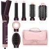 PARWIN PRO BEAUTY 7 in 1 Air Styler, PARWIN PRO BEAUTY MaxAIR 2.0 multistyler Set, doppia tensione automatica, ferro arricciacapelli, piastra lisciante, 110,000 RPM asciugacapelli, spazzola volumica, Jasper Plum