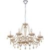 Eglo Lampadario a sospensione Basilano, 8 luci vintage shabby chic, acciaio