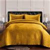 Tribeca Living Set copripiumino oversize in velluto, colore oro, per letto king size