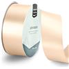 Vaessen Creative Nastro di Raso Avorio - Nastro Colorati 20 m x 38 mm per il Fai-da-te - Decorazioni Matrimonio - per Regali e Segnalibri