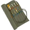 U.S. Art Supply Deluxe, Custodia arrotolabile in tela, con 24 tasche, per proteggere i pennelli acrilici, ad olio, acquerelli, matite, penne e strumenti