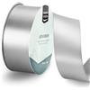 Vaessen Creative Nastro di Raso Argento - Nastro Colorati 20 m x 38 mm per il Fai-da-te - Decorazioni Matrimonio - per Regali e Segnalibri