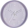 Bernhard Products Purple Wall Clock 10 Inch, Silent Non-Ticking, Quality Quartz 3D Numbers Battery Operated Round Pretty Clock for Kitchen/Office/Kids Bedroom/Baby Nursery Room