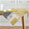 Kiatuniya Tovaglia 100 x 100 cm Runner da Tavolo Giallo Arte Moderna Pittura Tovaglie Corte Decorazione da Tavola in Lino Lavabile Estetica per Feste Autunnali Matrimoni Vacanze Compleanno