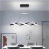 SHJNGMY Cucina moderna lampade a sospensione su isola nero LED lampade a sospensione 6000K regolabile forma d'onda lampada a sospensione per sala da pranzo cucina isola ristorante soggiorno