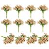 PATIKIL Mini Bacchette Artificiali di Bacche Pip, 144Pz Staminali di Fiori Frutta per Artigianato, Ghirlande, Decorazioni Floreali per Matrimoni, Tono Oro