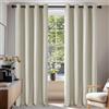 Deconovo Tende Oscuranti per Interni 2 Pezzi 260 CM Altezza, Termiche Isolanti, Anti-Rumore, con Anelli, Ideali per Camera da Letto e Soggiorno, 140x260 CM, Beige Chiaro