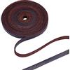 GORGECRAFT 10mm Cinturino In Pelle Marrone Scuro Cintura Strisce Vuote Cordoncino In Finta Pelle Piatto Pieno Fiore per Creazione di Gioielli Progetti di Artigianato Fai Da Te Cinture 5.5 metri