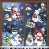 decalmile Vetrofanie Natale per Finestre Pupazzo di Neve Natale Vetrofanie Adesivi Natalizia Pinguino Fiocco di Neve Adesivi Vetro Natalizia Riutilizzabile Statico Finestra Decorazione Natalizia