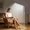 CGBE 60cm Lampada da Terra LED: 360° Flessibile Piantana Lampada da Terra con Tocca Controllo - 3 Modalità e 5 Luminosità - 18W Dimmerabile Luce per Soggiorno Letto Ufficio Lettura Ciglia Tatuaggi