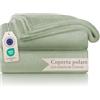 Blumtal Coperta Pile 220x240cm - Coperta Plaid divano super morbida - Coperta Divano certificata OKEO-Tex - verde estivo