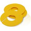 Kiroplast 50 Segnataglie per Stand Grucce Armadi Dischi Segnataglie Divisori Abbigliamento (Giallo)