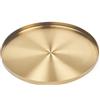 Yvttve Vassoio Decorativo Rotondo Dell'oro, Vassoio da Portata di Metallo, Vassoio organizzatore per Gioielli, Trucco, Articoli da Toeletta, Stoviglie da Cucina (dorato, Ø 40 cm)