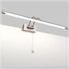 MantoLite LED Lampade da Parete per Quadri,12W 3000K Illuminazione per Interni con testa Girevole e Interruttore, Specchio da Bagno Illuminazioni per Pareti Lampade Lettura Applique (Nichel,60CM)