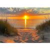 DAERLE Pittura Diamante 5D Fai da Te, Tramonto Mozzafiato, Kit Completo con Strass, Ricamo con Diamanti, Decorazione da Parete, Regalo Creativo per Adult 40x30cm, Spiaggia Lago