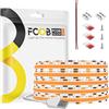FCOB COB USB Striscia LED Arancione 2m 320LEDs/m 5V IP30 Uniform flessibile
