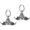 HZMAN Orecchini pendenti a forma di pipistrello, unisex, in acciaio inox, gotico, punk, vampiro, pipistrello, per Halloween, idea regalo, 2.8x3.0cm/1.10x1.20 inch, Acciaio inossidabile, Non pietra