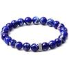 OZ Jewels Bracciale Elastico Unisex con Perline di Pietre Naturali Regalite Blu da 8mm, per Uomo e Donna