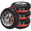 Bubuny 4 Pezzi Borsa Pneumatici Auto, 18-22 Copertura per Pneumatici di Ricambio Auto Copri Gomme Ruota Coperture, Impermeabili Antipolvere con Manico, Nero