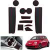 GAFAT Compatibile Con 2016-2020 Fiat 500 / Abarth 595 17-21 Tappetini Antiscivolo, Abarth 595 2021 Tappetini in Gomma per console centrale, portabevande, cucitura porta