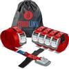 Sturdlink Cinghie di Tensione 25mm 250kg con Fibbia a Camma 3 m + Borsa | kit x6 | per il Fissaggio e il Serraggio su Porta Bici da Auto, Portabagagli e Portapacchi Auto, Rimorchio, Trasloco, Surf |EN 12195-2