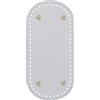 PATIKIL Fondo per Borse Pelle Pu 9,8x4,7 Pollici, Base Ovale Tappetino Fondo per Borsa Uncinetto con Fori e Chiodi, per Borse Fai da Te, Borse a Tracolla, Borsette, Argento