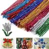 Niuny Set di pulitore per pipa per fai da te, con filo di fiori, nastro per stami per bouquet, decorazioni fai da te (glitter)