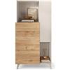 Web Convenienza Mobile contenitore a 2 Ante Made in Italy - Credenza Contenitore Collezione Riviera per Soggiorno Cucina Ingresso Sala Mobile Design moderno (Bianco lucido/Kadiz)