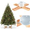 COIL Supporto per albero di Natale, supporto con serbatoio d'acqua, supporto rustico, base per albero vero, capacità d'acqua: 1-1,3 litri, diametro del tronco: 3,5-11 cm, (Bianco, larghezza 48 cm)